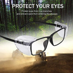 2pcs Safety Glasses Side Shields Slip On Clear Eye Glasses