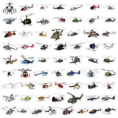 60pcs Cartoon Helicopter Airplane Waterproof Decals for Car Laptop