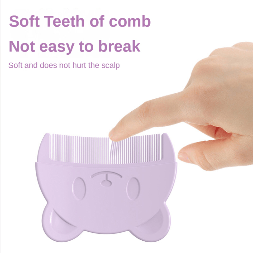 2pcs Baby Fetal Head Comb Soft Infant Bathing Comb & Hair Cleaning Supplies