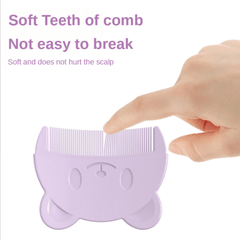 2pcs Baby Fetal Head Comb Soft Infant Bathing Comb & Hair Cleaning Supplies