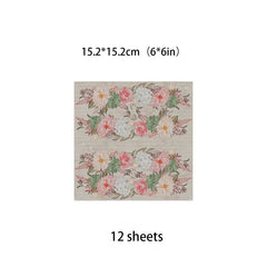 12 Sheets Large Size Material Paper Retro Hand Account Decoration Diy Tools