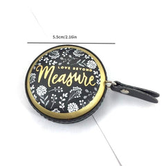 2pcs Leather Tape Measure Macaron Tie Bag Small Ruler