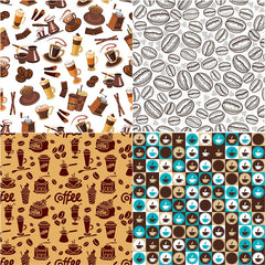 12 Sheets Coffee Material Paper Retro Hand Account DIY Tools Stationery Crafts