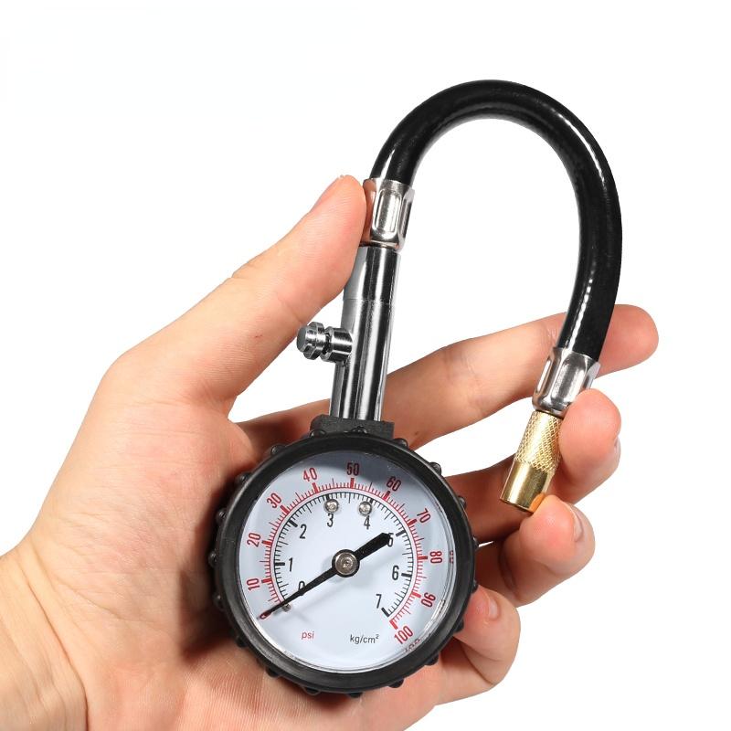 100Psi Long Tube Tire Pressure Gauge Meter