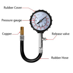 100Psi Long Tube Tire Pressure Gauge Meter