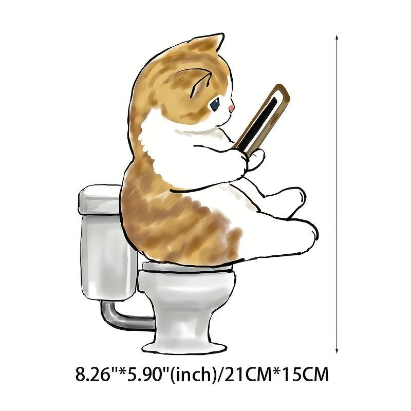 4pcs Cute Cat Vinyl Waterproof Self-adhesive Stickers