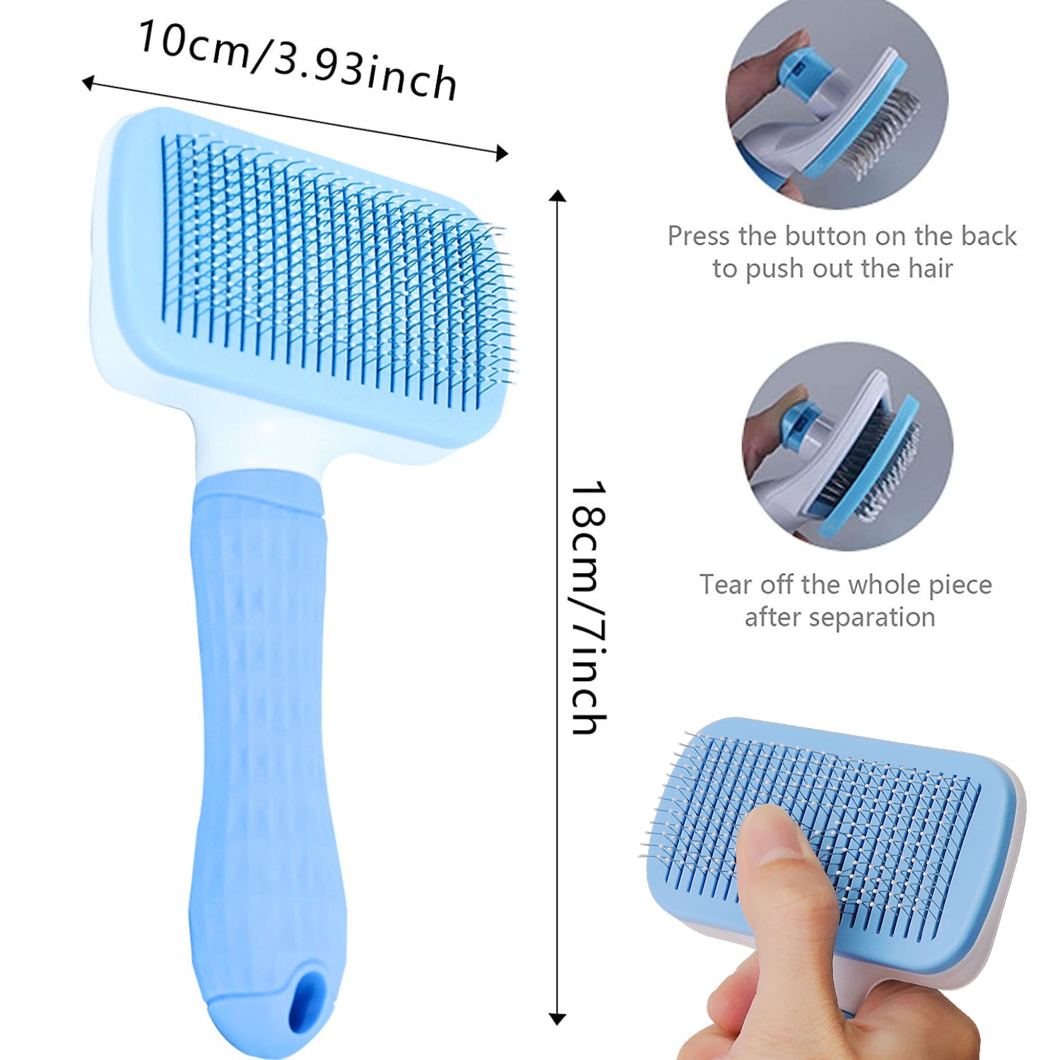 Pet Hair Removal Comb For Cats And Dogs Deshedding Brush