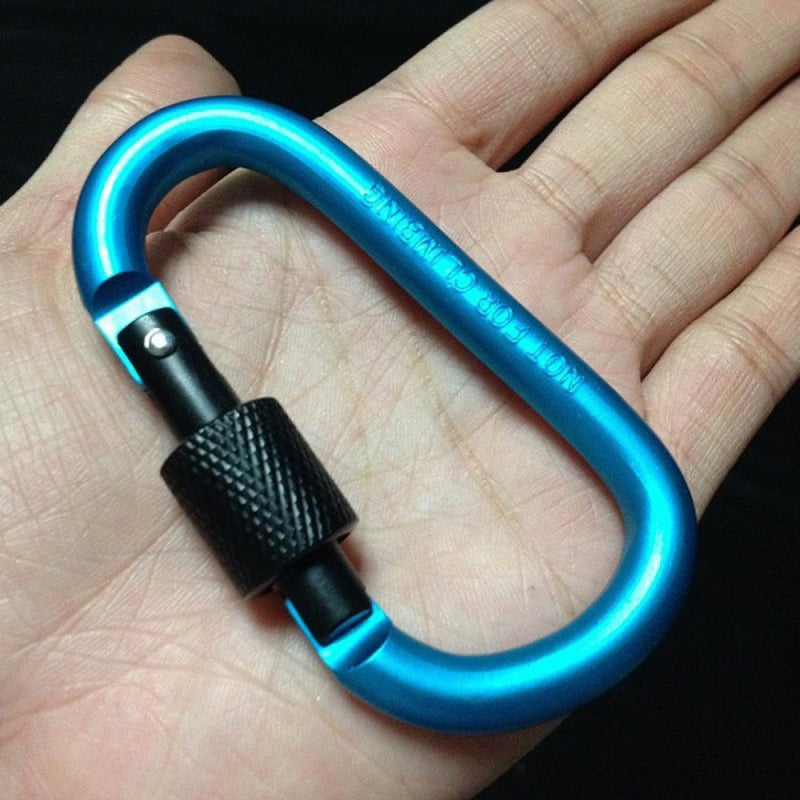 4pcs Aluminum Carabiners D Ring Key Chain Clip Outdoor Camping Hiking