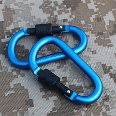 4pcs Aluminum Carabiners D Ring Key Chain Clip Outdoor Camping Hiking