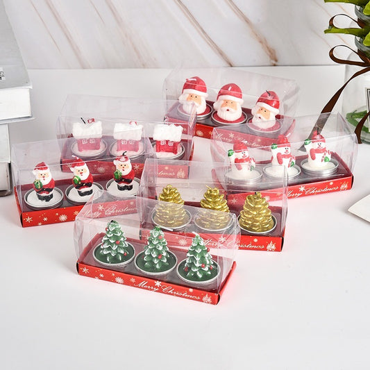 3pcs Christmas Candle Craft Set No Electricity