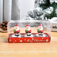 3pcs Christmas Candle Craft Set No Electricity