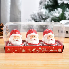 3pcs Christmas Candle Craft Set No Electricity