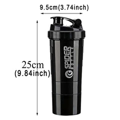 3 Tier Shaker Bottle Protein Shakes with Pill Containers
