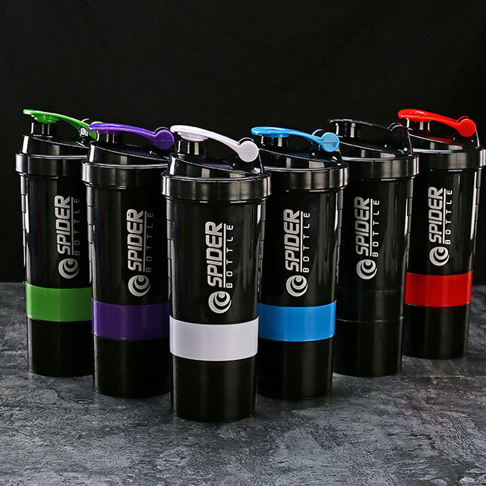 3 Tier Shaker Bottle Protein Shakes with Pill Containers