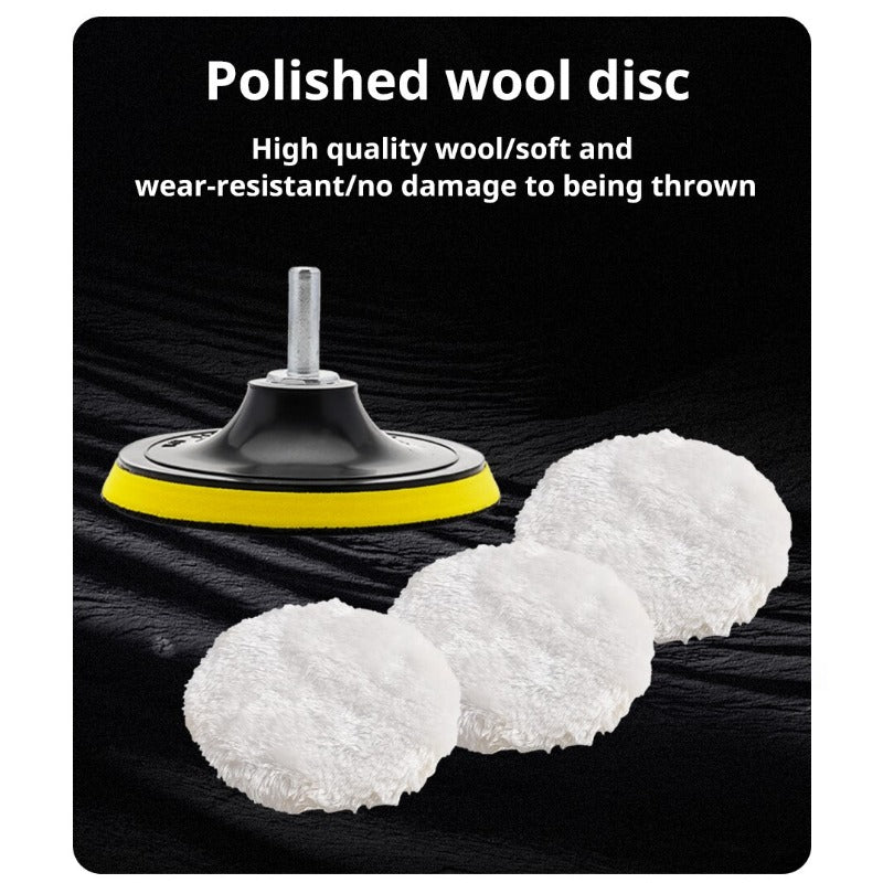 Car Polishing Kit Waxing Sponge Disk Wool Wheel Auto Paint Care Polisher Pads