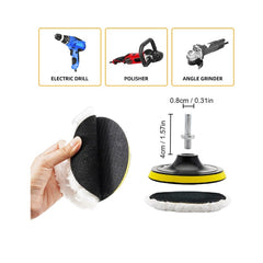 Car Polishing Kit Waxing Sponge Disk Wool Wheel Auto Paint Care Polisher Pads