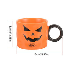 Halloween Pumpkin Coffee Mug Cartoon Ghost Water Cup