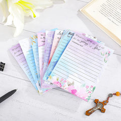 Colorful Flower Memo Notebook Sticky 50 Sheets English Horizontal Sticky