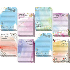 Colorful Flower Memo Notebook Sticky 50 Sheets English Horizontal Sticky