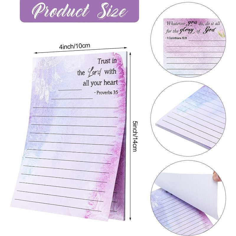 Colorful Flower Memo Notebook Sticky 50 Sheets English Horizontal Sticky