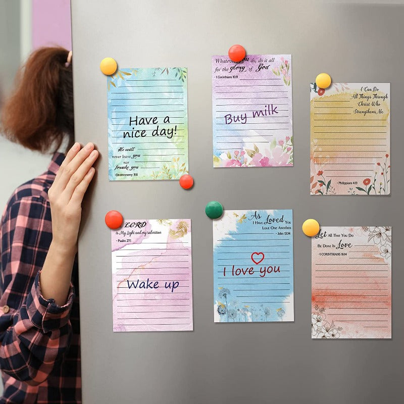 Colorful Flower Memo Notebook Sticky 50 Sheets English Horizontal Sticky