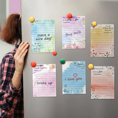 Colorful Flower Memo Notebook Sticky 50 Sheets English Horizontal Sticky