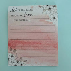 Colorful Flower Memo Notebook Sticky 50 Sheets English Horizontal Sticky