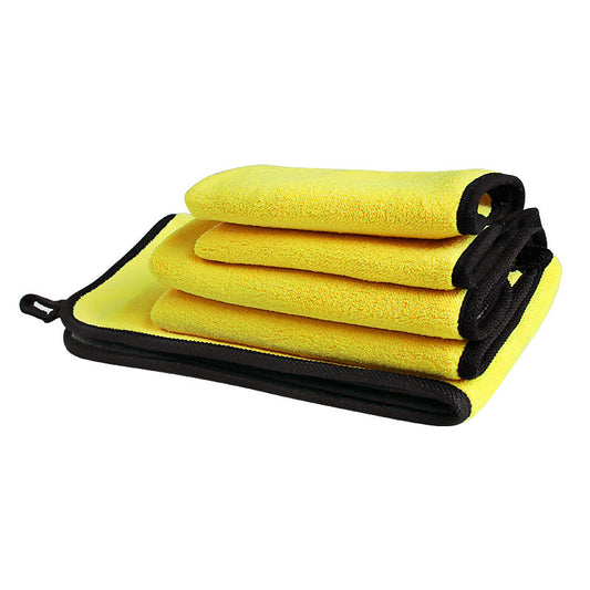 5pcs Coral Velvet Towels Absorbent Thickened for Car Wash Kitchen Bathroom