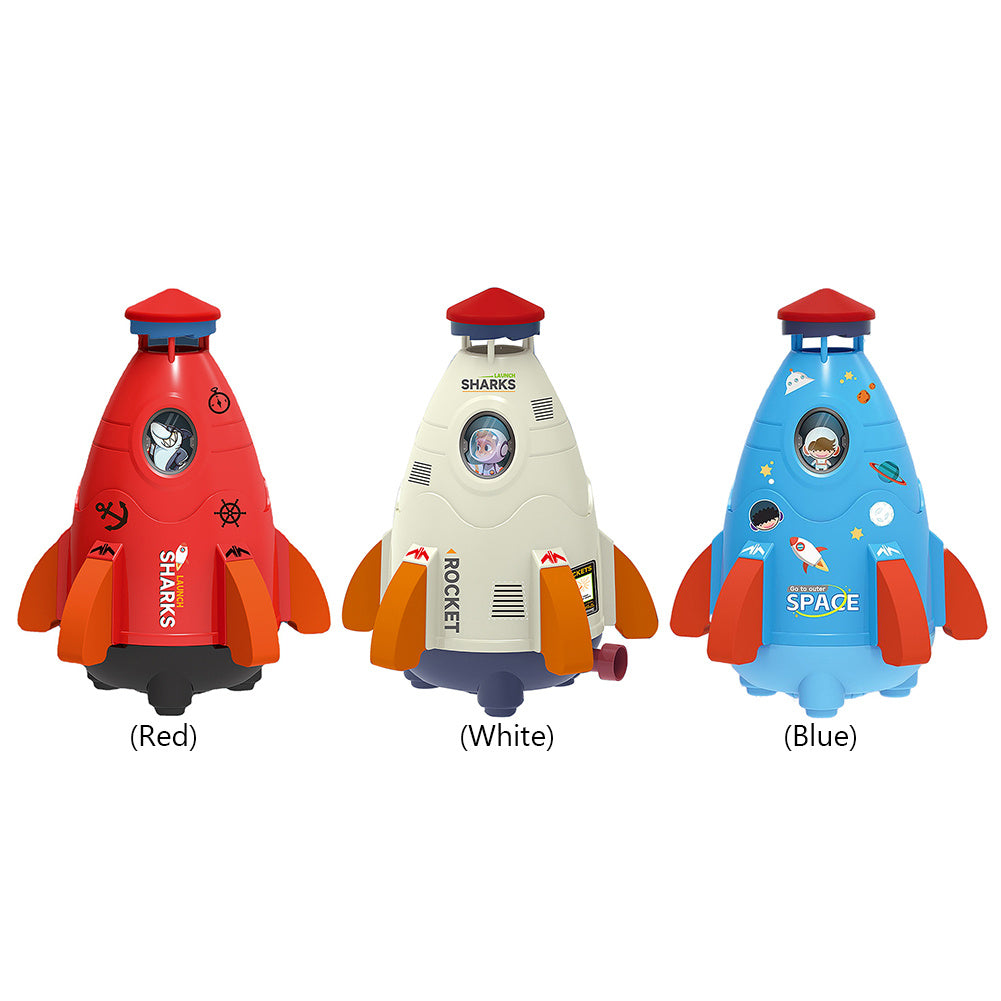 Space Rocket Sprinklers Rotating Water Launcher Summer Fun