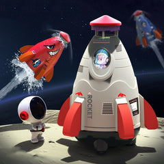 Space Rocket Sprinklers Rotating Water Launcher Summer Fun
