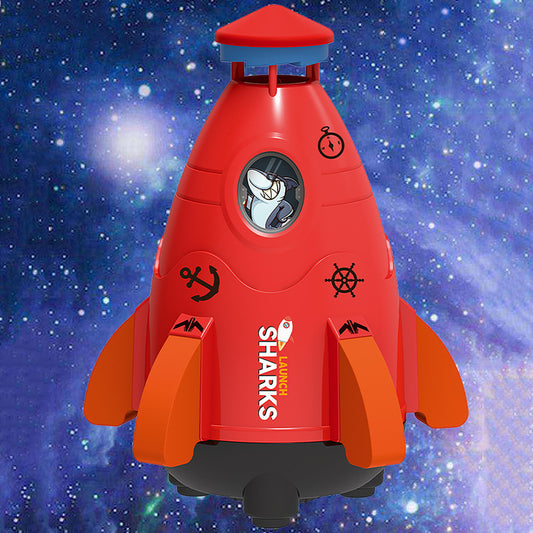 Space Rocket Sprinklers Rotating Water Launcher Summer Fun