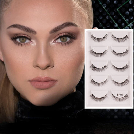 5 Pairs Natural Look False Eyelashes Thick and Fluffy Reusable Lashes