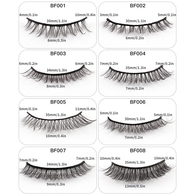5 Pairs Natural Look False Eyelashes Thick and Fluffy Reusable Lashes