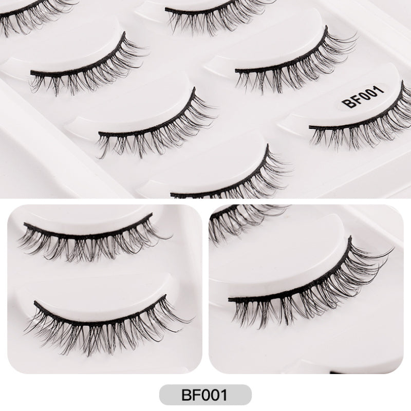 5 Pairs Natural Look False Eyelashes Thick and Fluffy Reusable Lashes