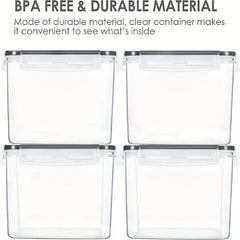 3pcs Airtight Food Storage Containers BPA-Free Plastic Canister