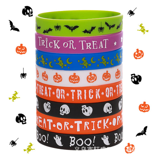 Halloween Silicone Bracelet Holiday Wristband Party Favors