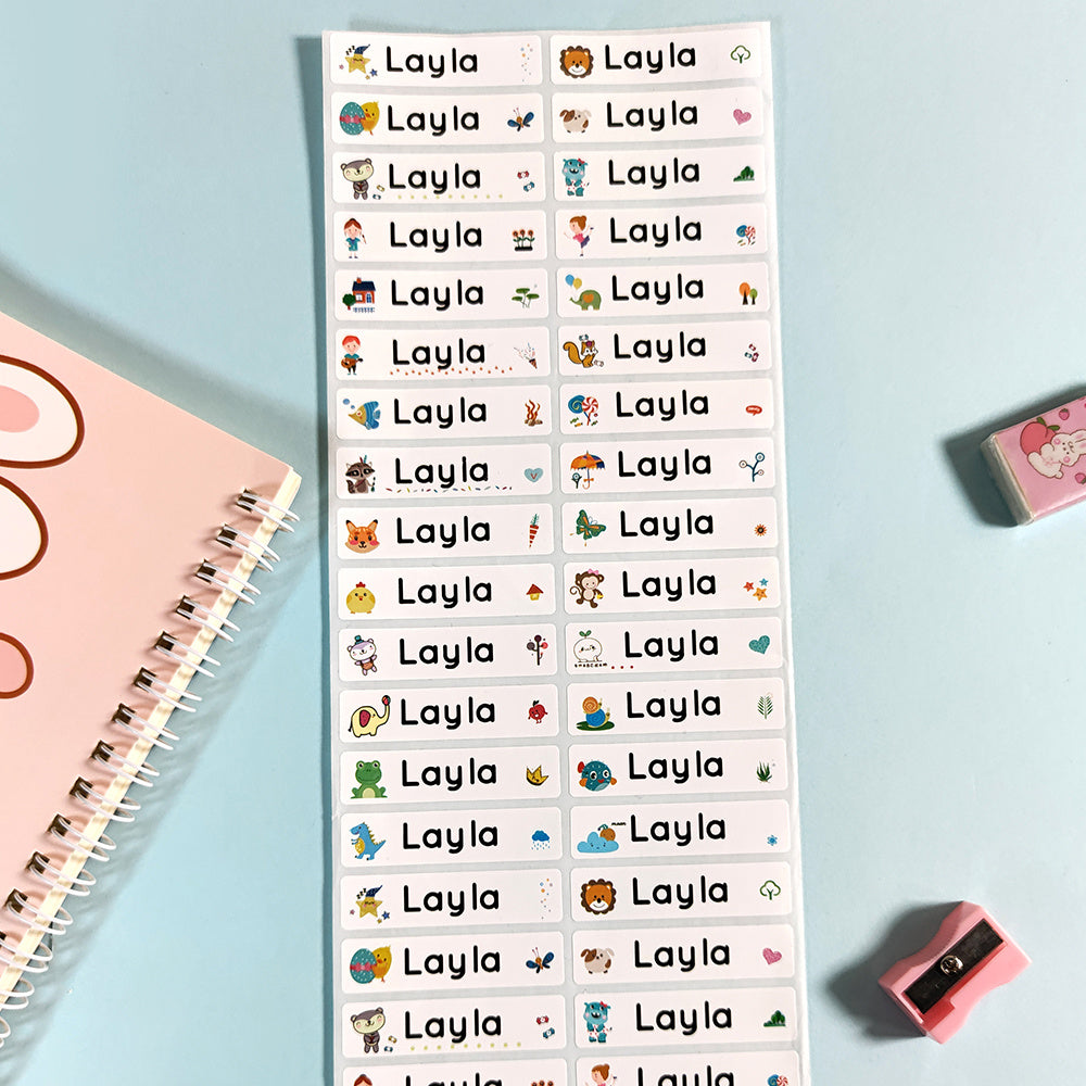 Custom Name Stickers for Kids, Waterproof Labels for School, Camp Tags