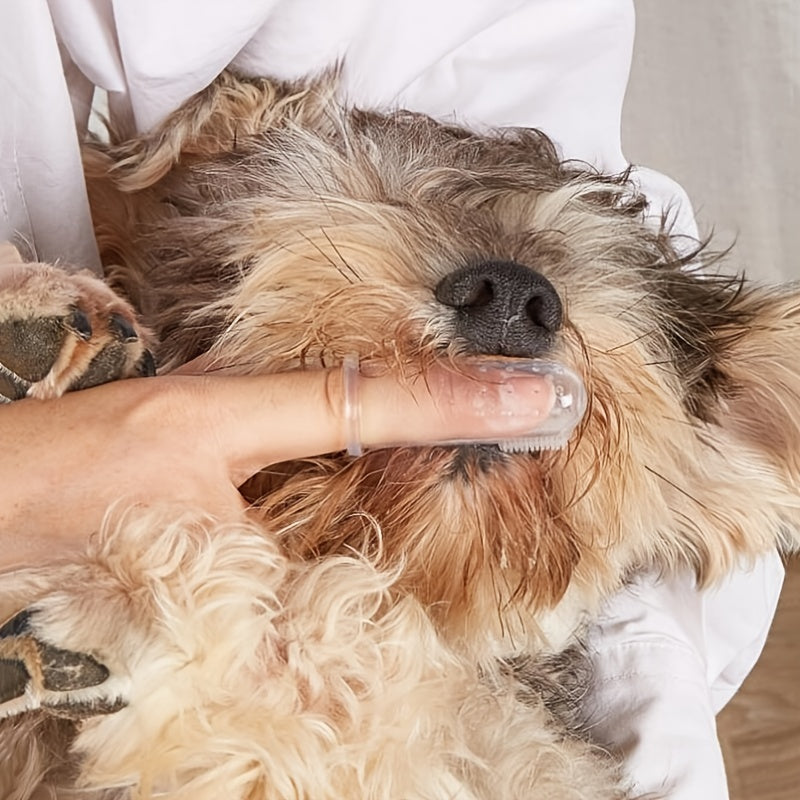 Dog & Cat Finger Toothbrush for Tooth Cleaning
