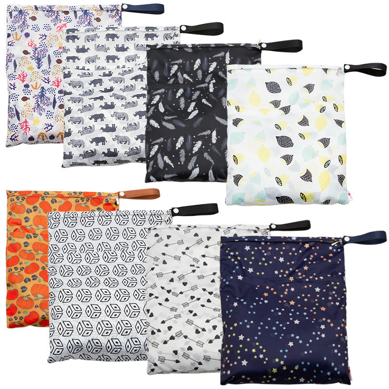 Waterproof Reusable Wet Bag - Variety of Decor Patterns - Double Zipper