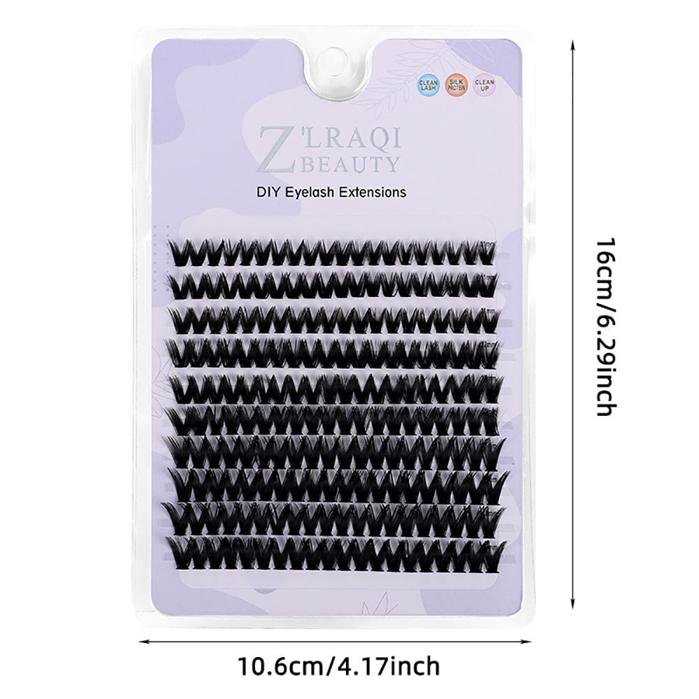 200 Pcs D Curl Lash Clusters DIY Eyelash Extensions Natural Look