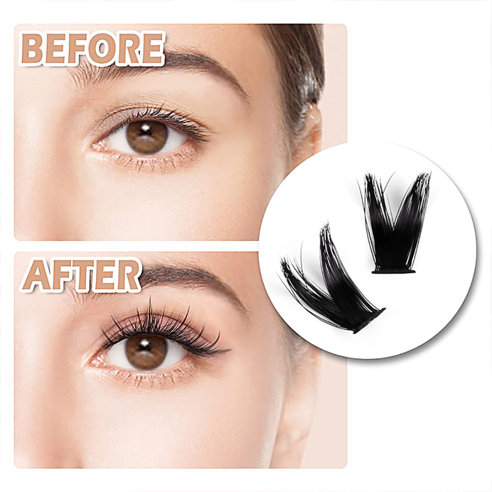 200 Pcs D Curl Lash Clusters DIY Eyelash Extensions Natural Look