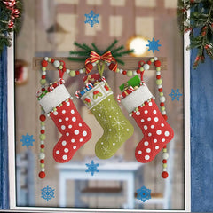 1pc Chrismas Stocking Decal PVC Self adhesive Wall Sticker Removable Decor