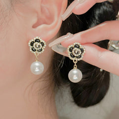 Faux Pearl Flower Stud Earrings, Decoration Accessories, Gift