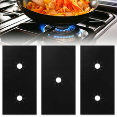 3pcs Gas Stove Protectors Reusable Burner Covers Non Stick Heat Resistant