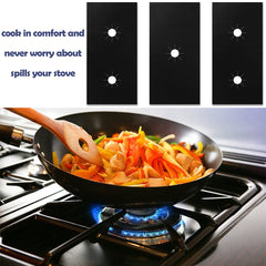 3pcs Gas Stove Protectors Reusable Burner Covers Non Stick Heat Resistant