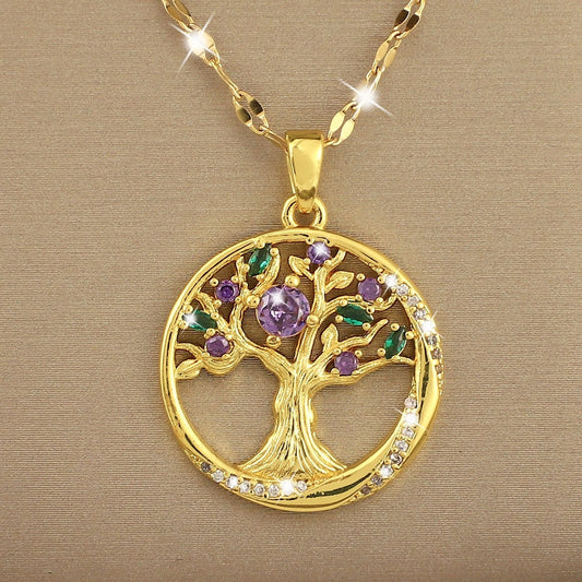 Girl's Celtic Tree Of Life Pendant Necklace - Birthday Gift