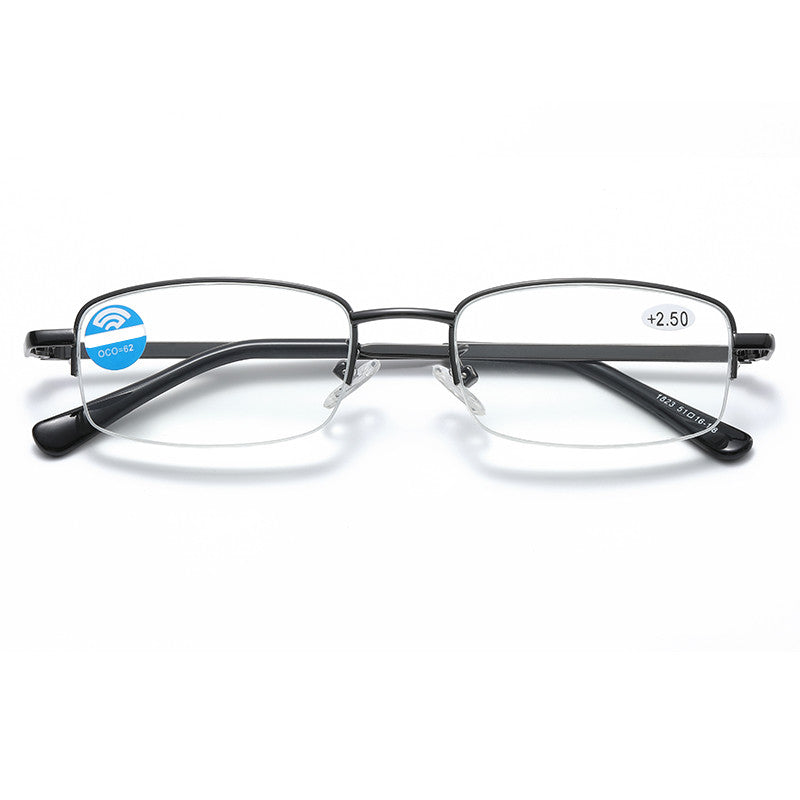 Metal Frame Light Block Lens Reading Glasses 1.0-4.0 Unisex