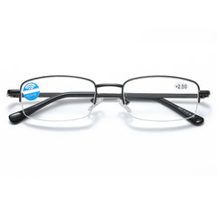 Metal Frame Light Block Lens Reading Glasses 1.0-4.0 Unisex