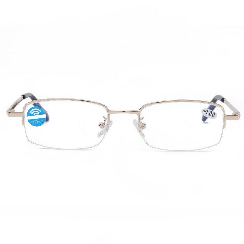 Metal Frame Light Block Lens Reading Glasses 1.0-4.0 Unisex