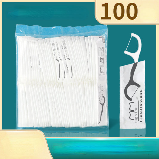 100pcs Portable Dental Floss Separately Packed Disposable 100 Bags